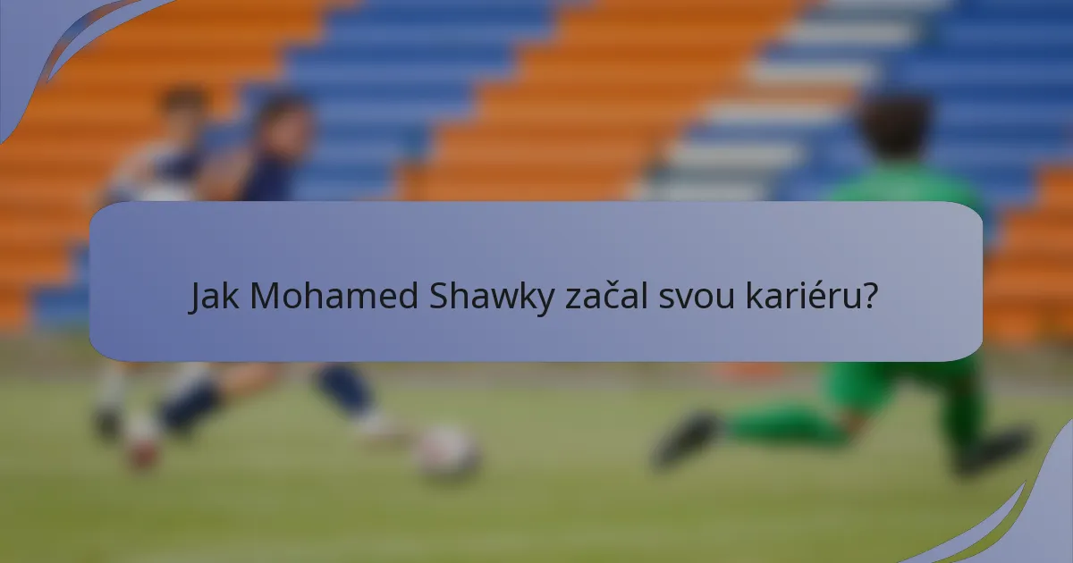 Jak Mohamed Shawky začal svou kariéru?
