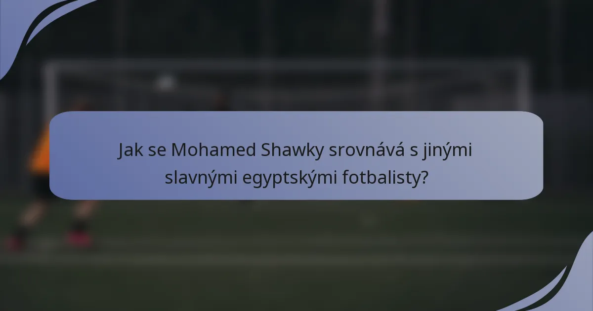 Jak se Mohamed Shawky srovnává s jinými slavnými egyptskými fotbalisty?