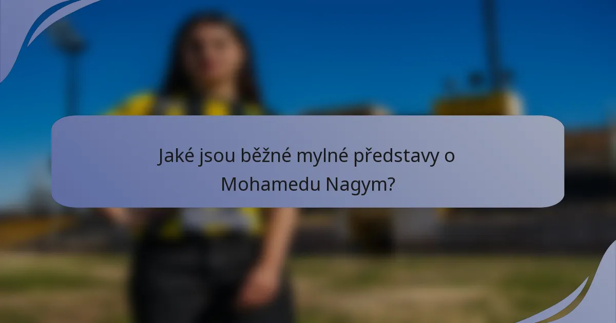 Jaké jsou běžné mylné představy o Mohamedu Nagym?